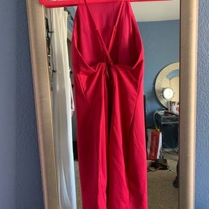 Hot pink strappy party dress